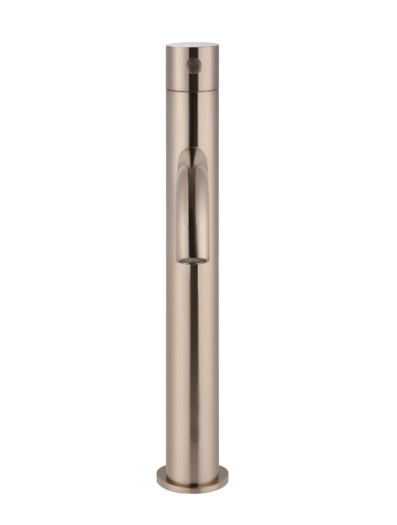 Meir Piccola Tall Basin Mixer with 130mm Spout Champagne