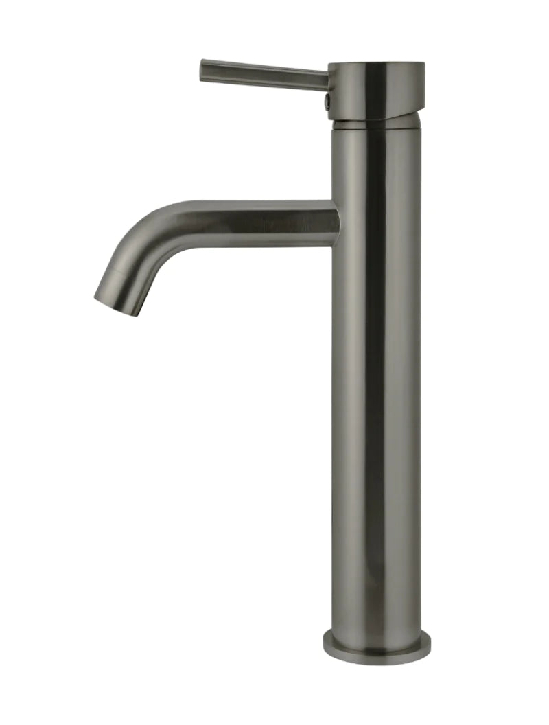 Meir Round Tall Shadow Basin Mixer with Curved Spout