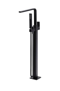 Meir Freestanding Bath Mixer with Hand Spray - Matte Black