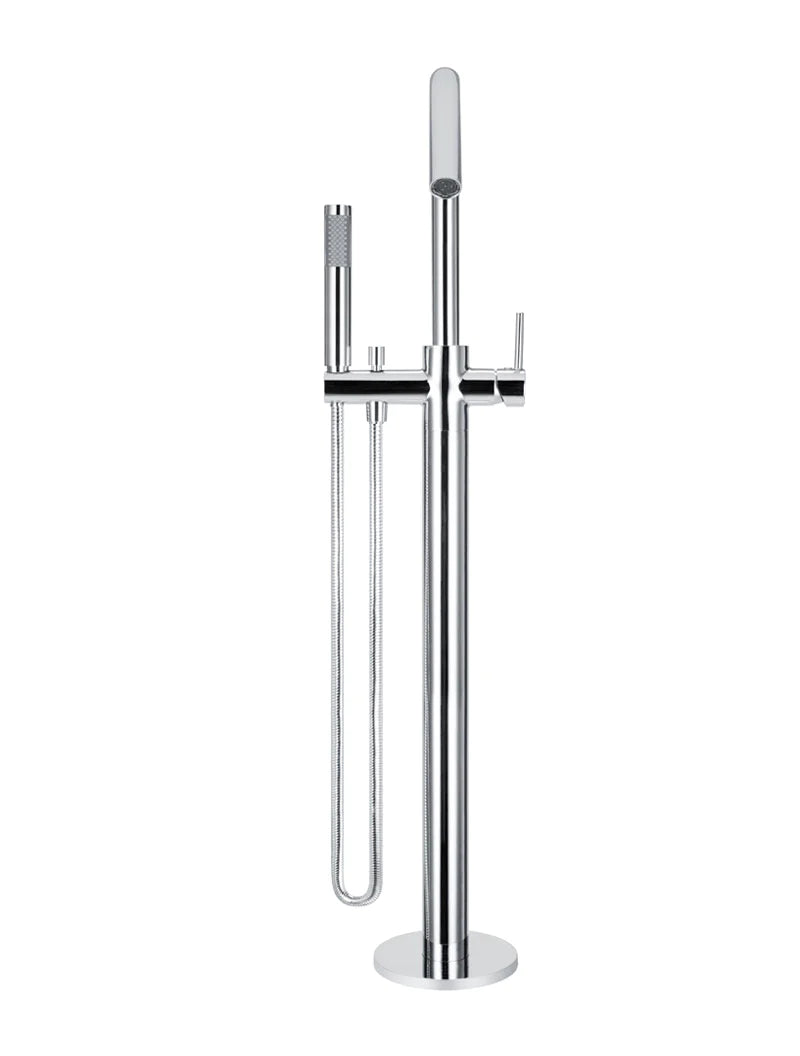 Meir Freestanding Round Bath Mixer and Hand Spray Polished Chrome
