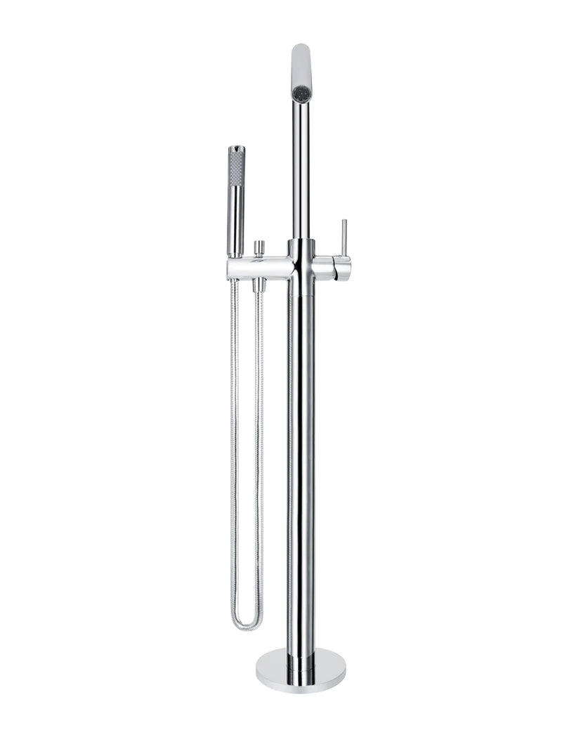 Meir Freestanding Round Bath Mixer and Hand Spray Polished Chrome