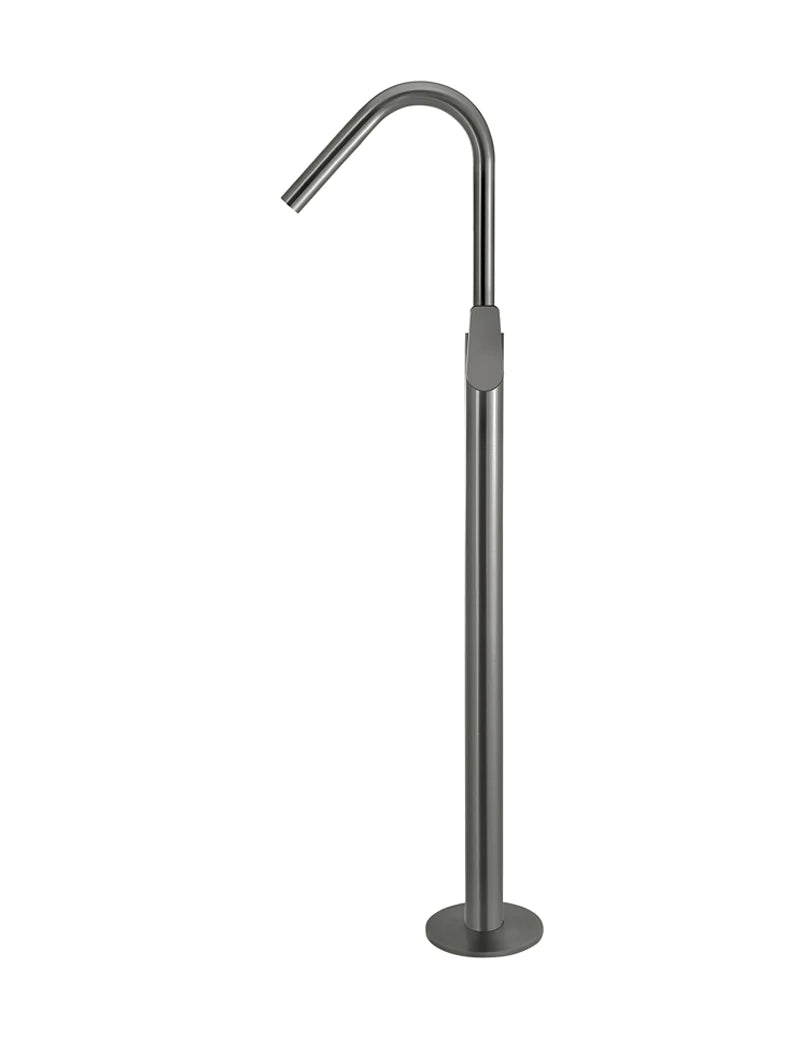 Meir Round Paddle Freestanding Bath Spout and Hand Shower Shadow