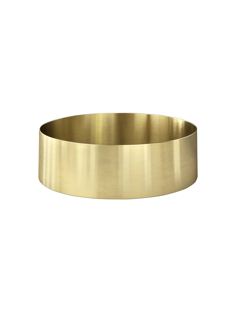 Meir Round Stainless Steel Bathroom Basin 380mm x 110mm PVD Tiger Bronze