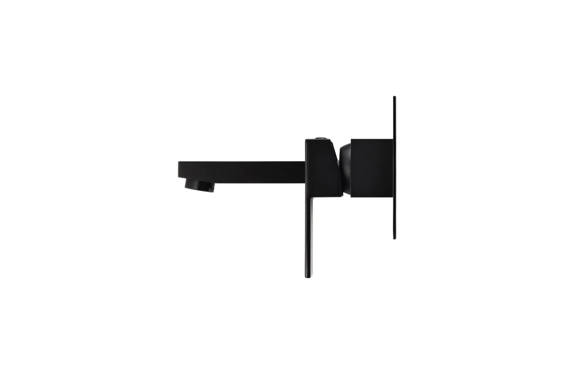 Meir Square Wall Basin Mixer and Spout Matte Black