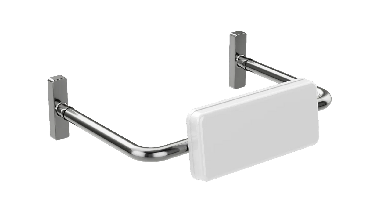 Meir Mobility Toilet Back Rest - Brushed Nickel — image 1
