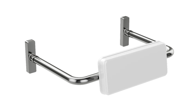 Meir Mobility Toilet Back Rest - Brushed Nickel — image 1