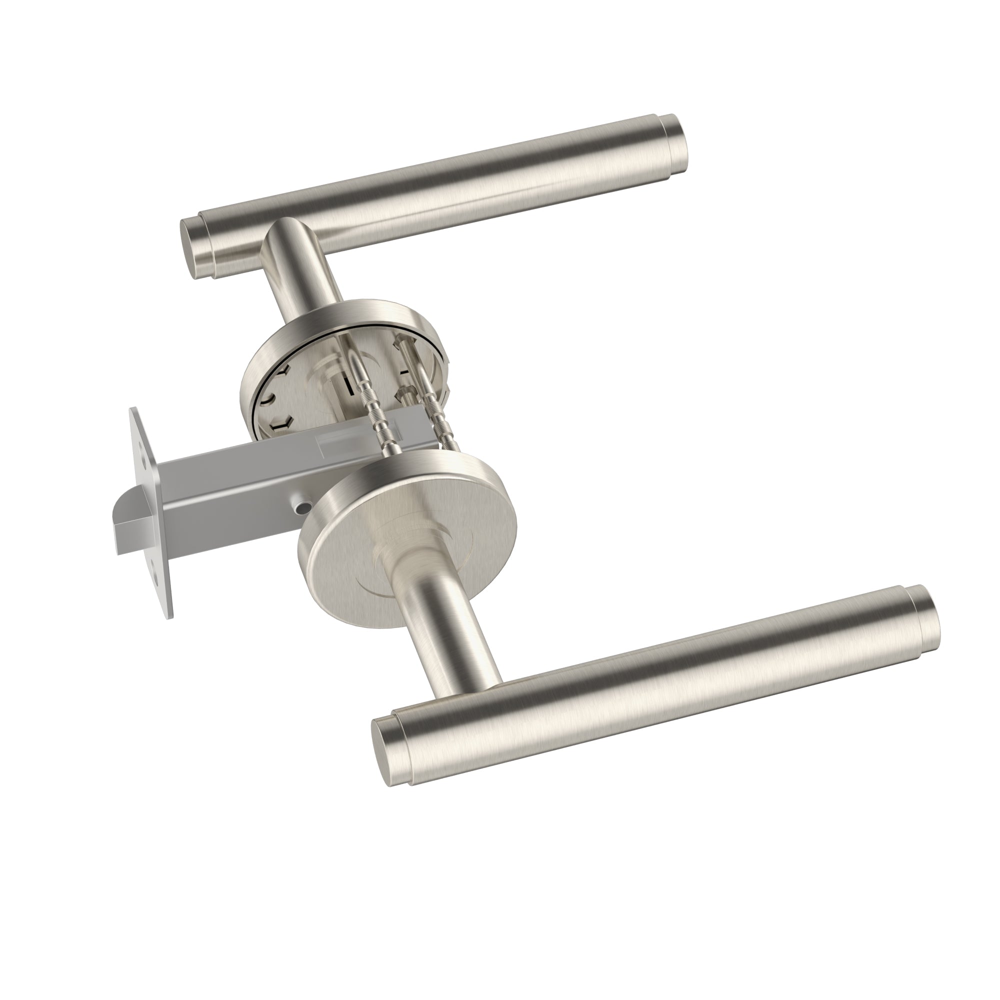 Meir Öppen Brushed Lever Door Handle - passage - PVD Brushed Nickel — image 4