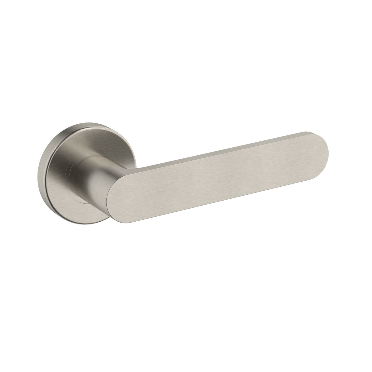 Meir Curvaé Flat Lever Door Handle - passage - PVD Brushed Nickel — image 1