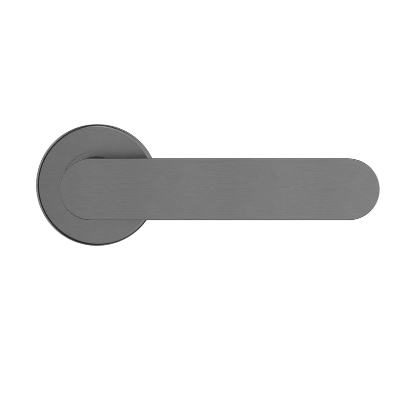 Meir Curvaé Flat Lever Door Handle - passage - PVD Shadow — image 2