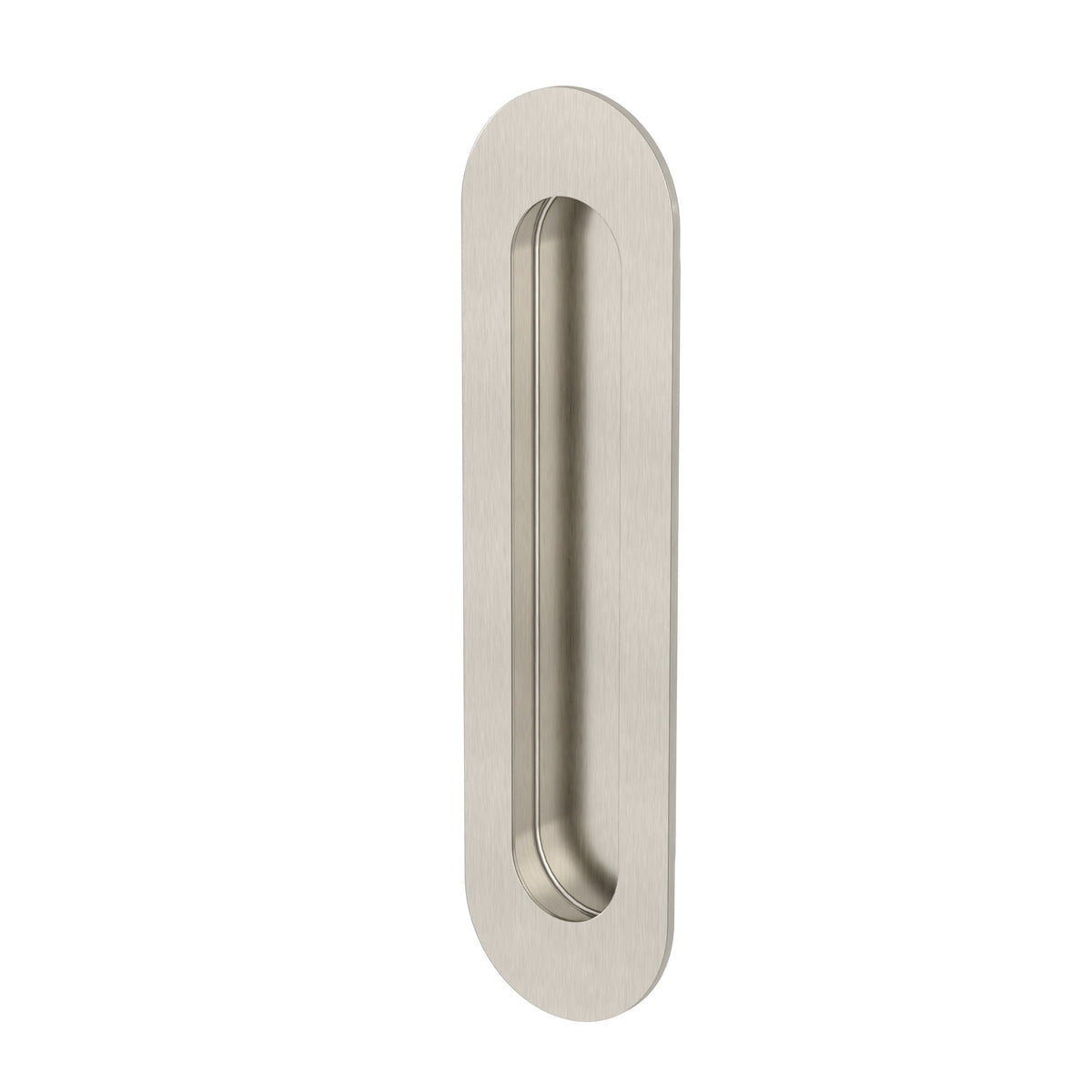 Meir Curvaé Oval Flush Pull - passage - PVD Brushed Nickel — image 1