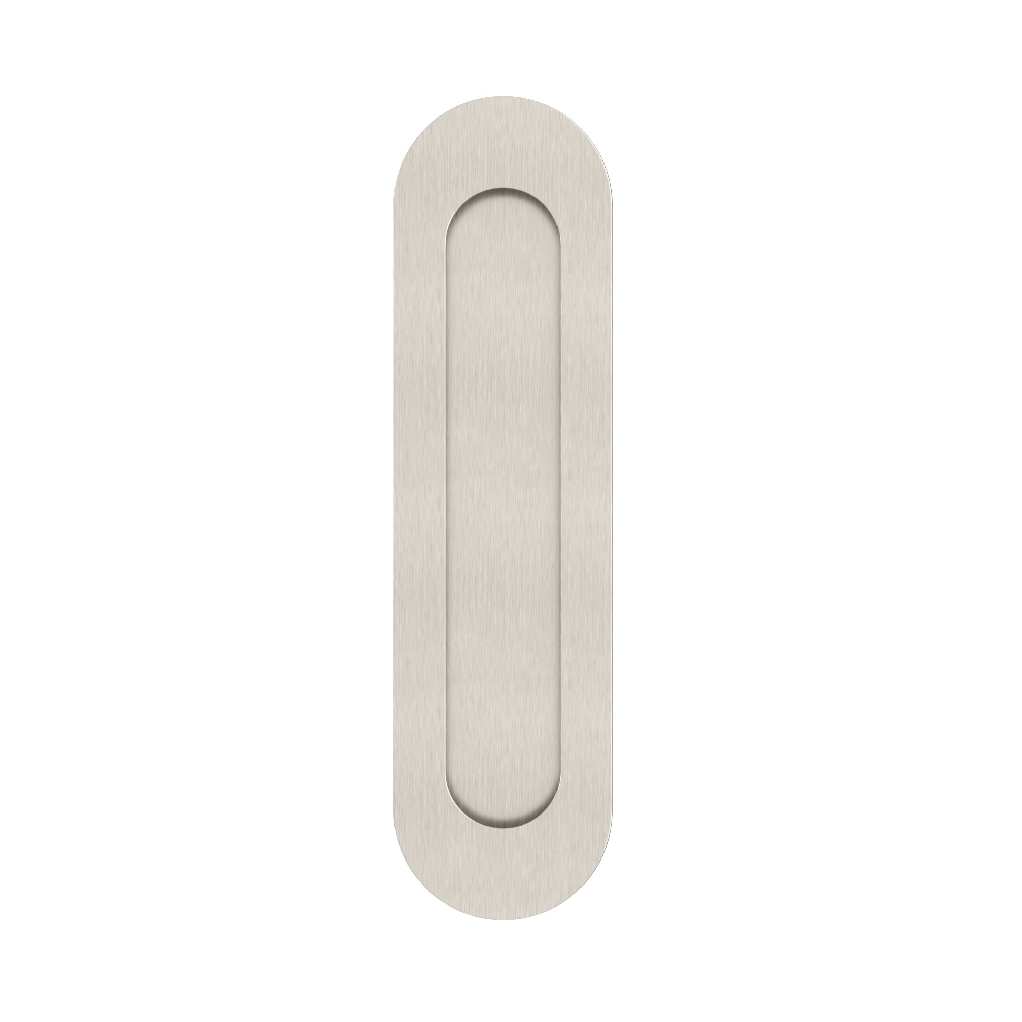 Meir Curvaé Oval Flush Pull - passage - PVD Brushed Nickel — image 2