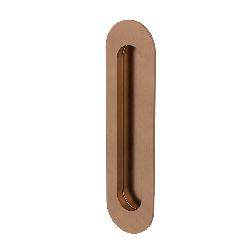 Meir Curvaé Oval Flush Pull - passage - PVD Lustre Bronze — image 1