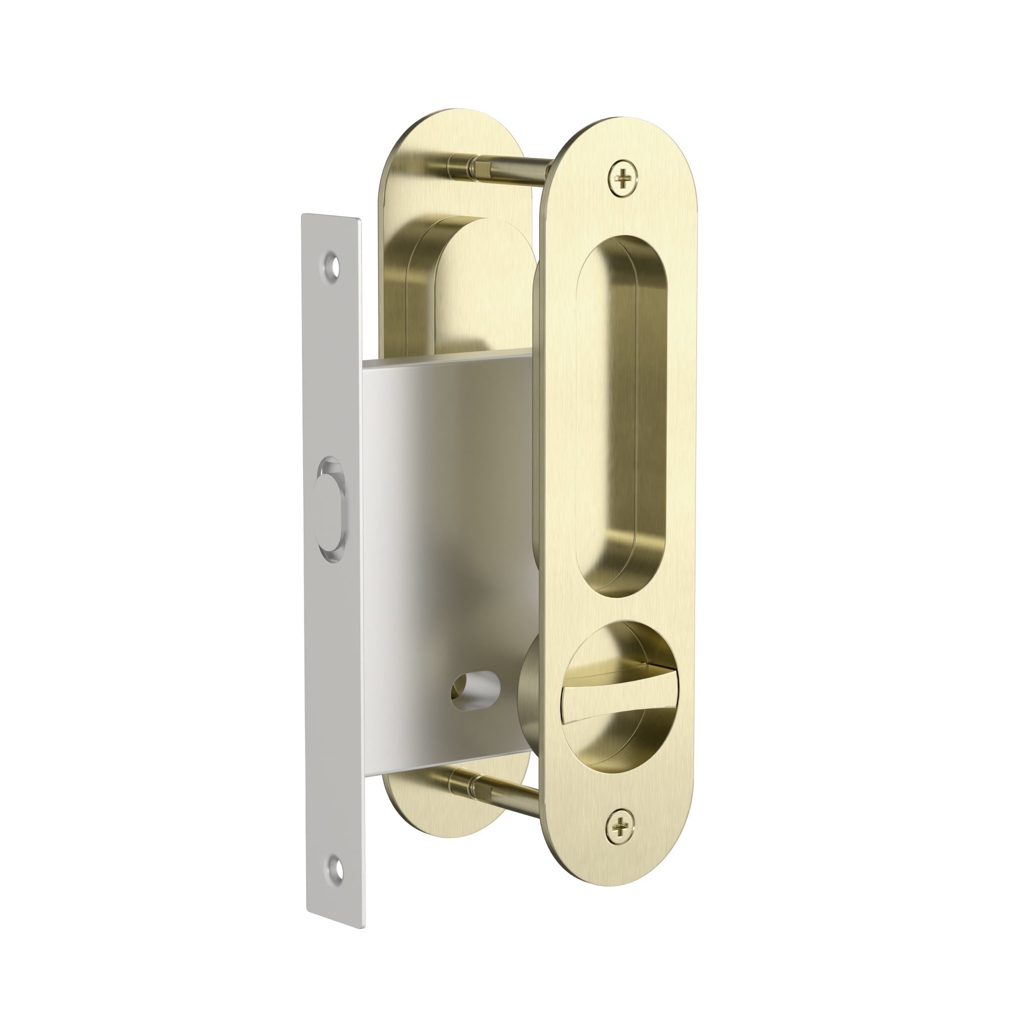Meir Curvaé Oval Flush Pull - privacy - PVD Tiger Bronze — image 1