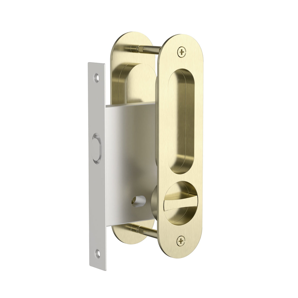 Meir Curvaé Oval Flush Pull - privacy - PVD Tiger Bronze — image 1