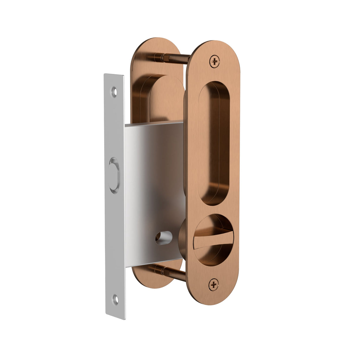 Meir Curvaé Oval Flush Pull - privacy - PVD Lustre Bronze — image 1