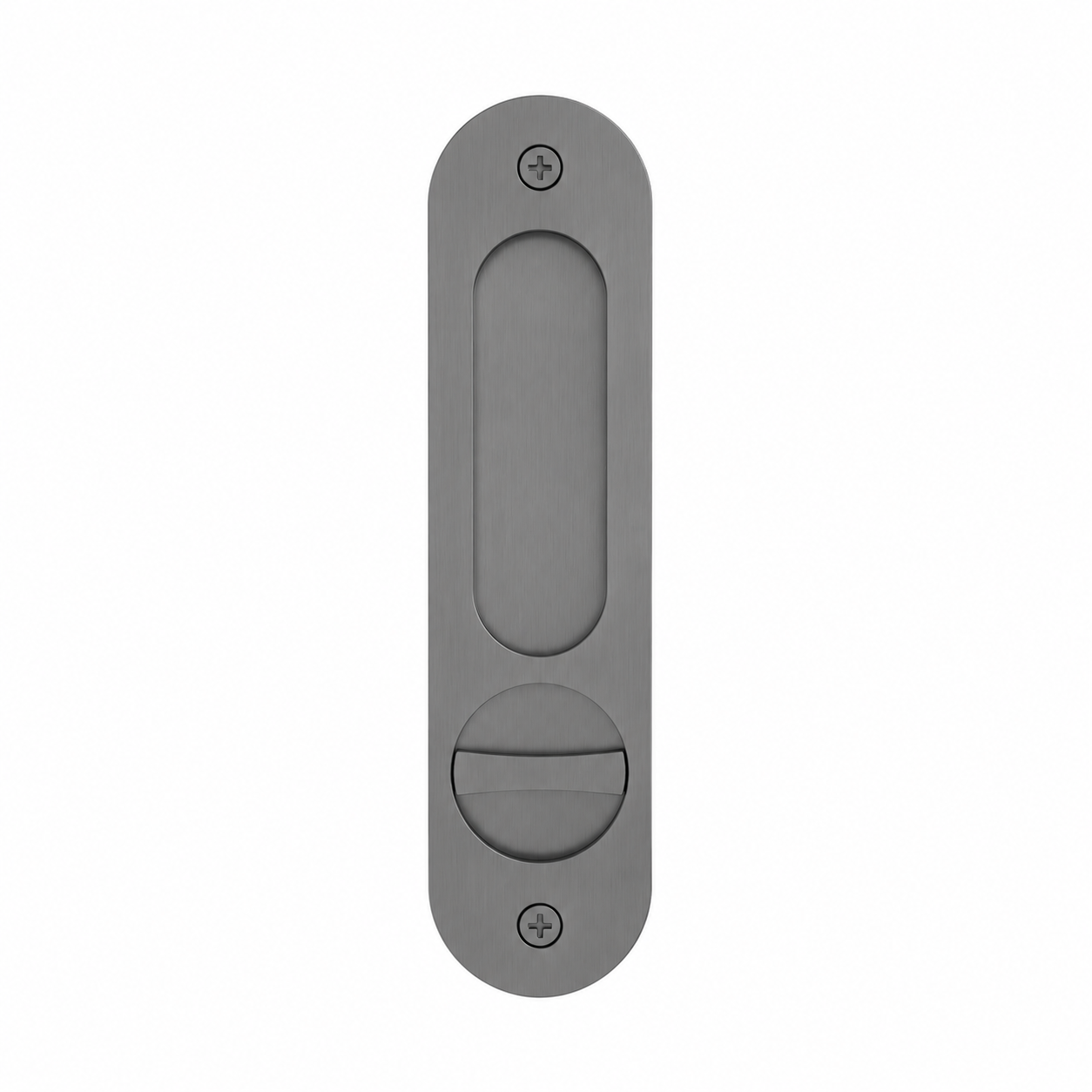 Meir Curvaé Oval Flush Pull - privacy - PVD Shadow — image 2