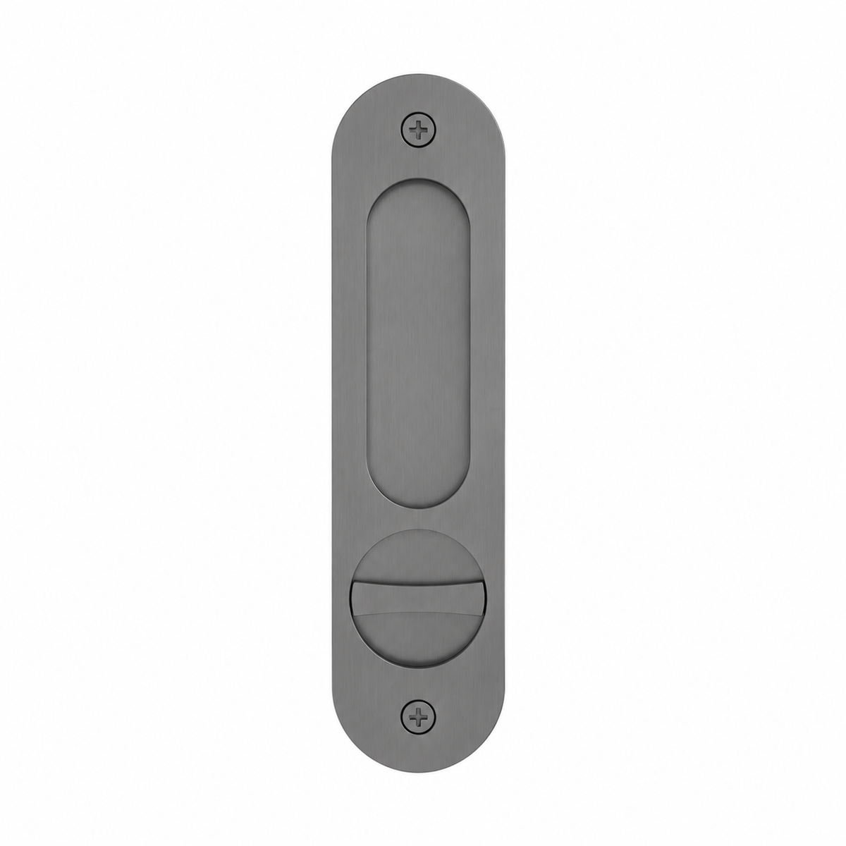 Meir Curvaé Oval Flush Pull - privacy - PVD Shadow — image 2