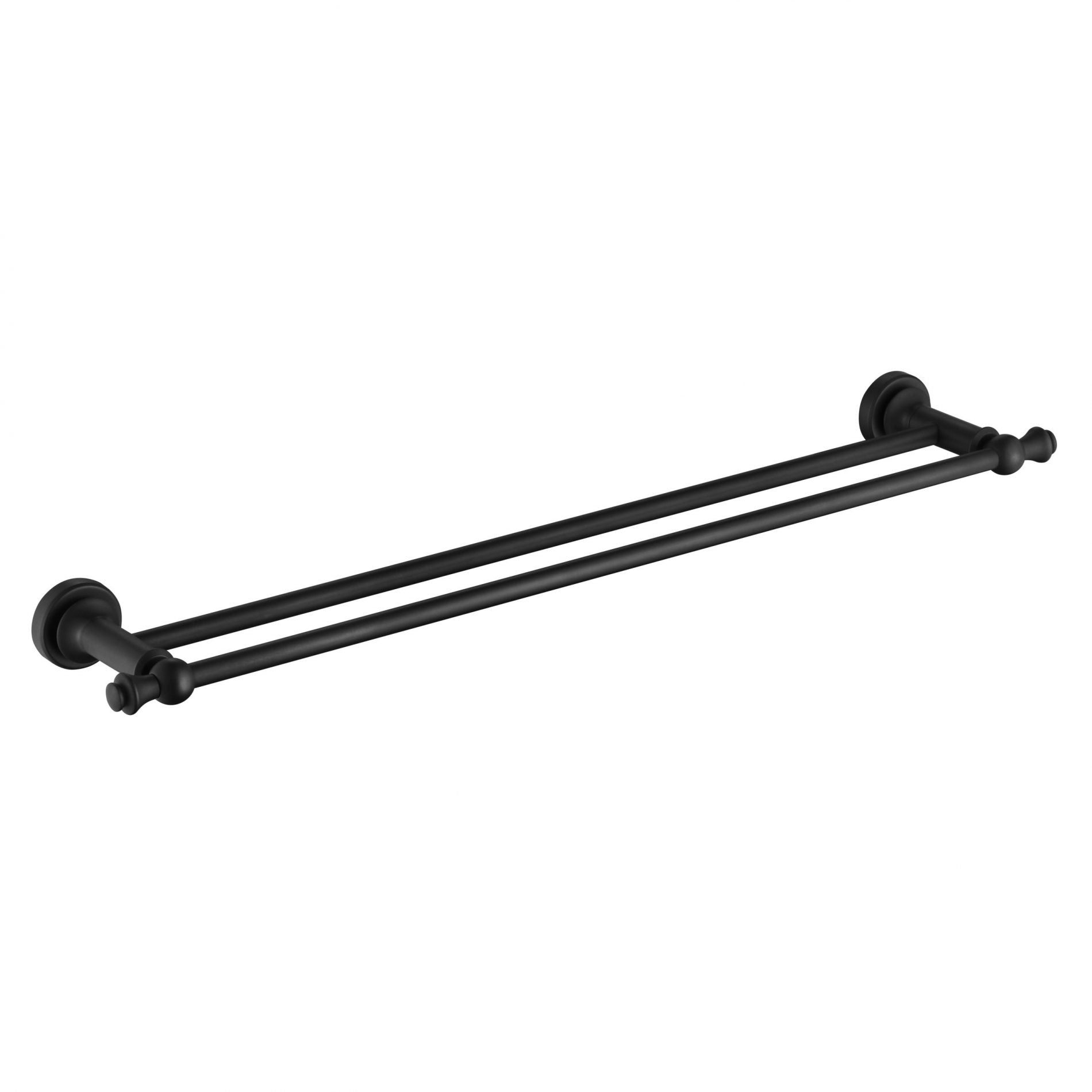 Modern National Medoc Double Towel Rail Matte Black