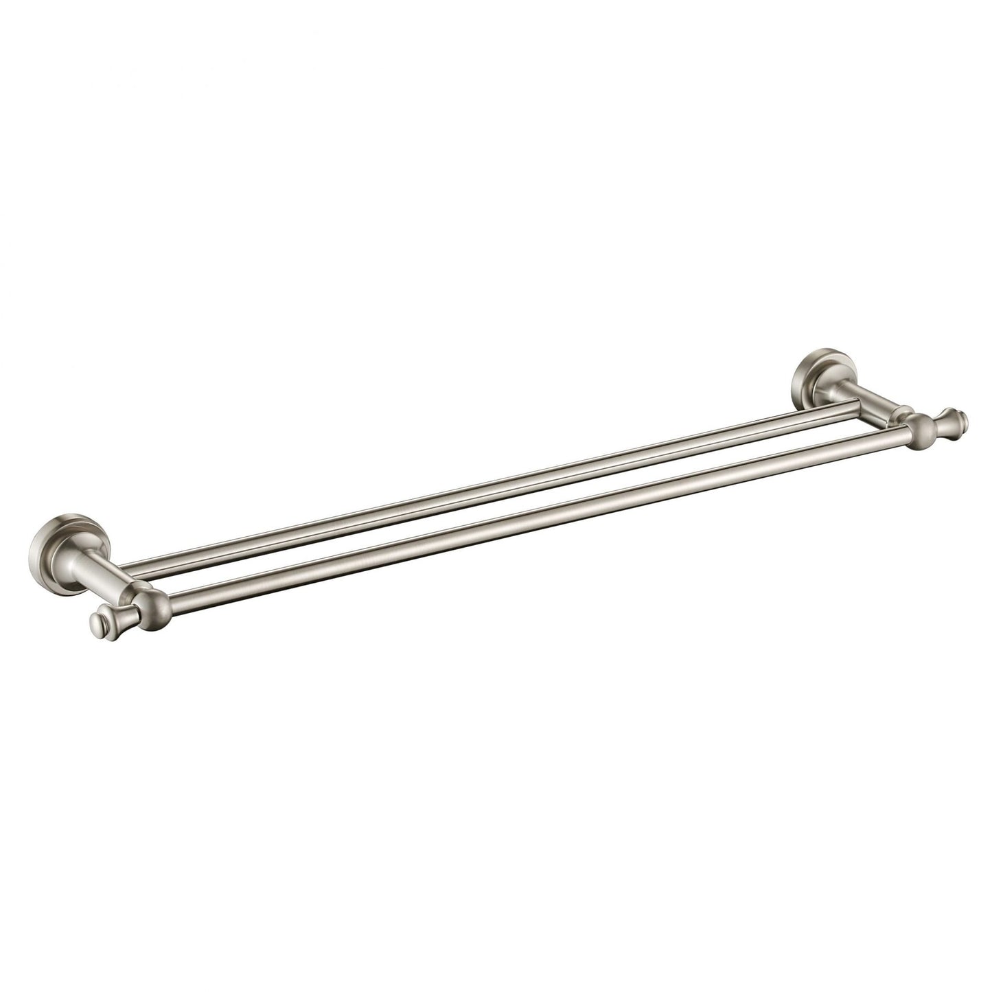 Modern National Medoc Double Towel Rail PVD Warm Brushed Nickel