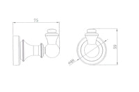 Modern National Medoc Single Robe Hook - PVD Brushed Gold (Brushed Bronze)