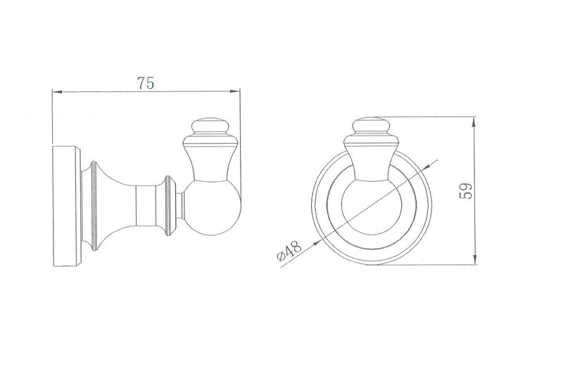 Modern National Medoc Single Robe Hook PVD Brushed Bronze Gold