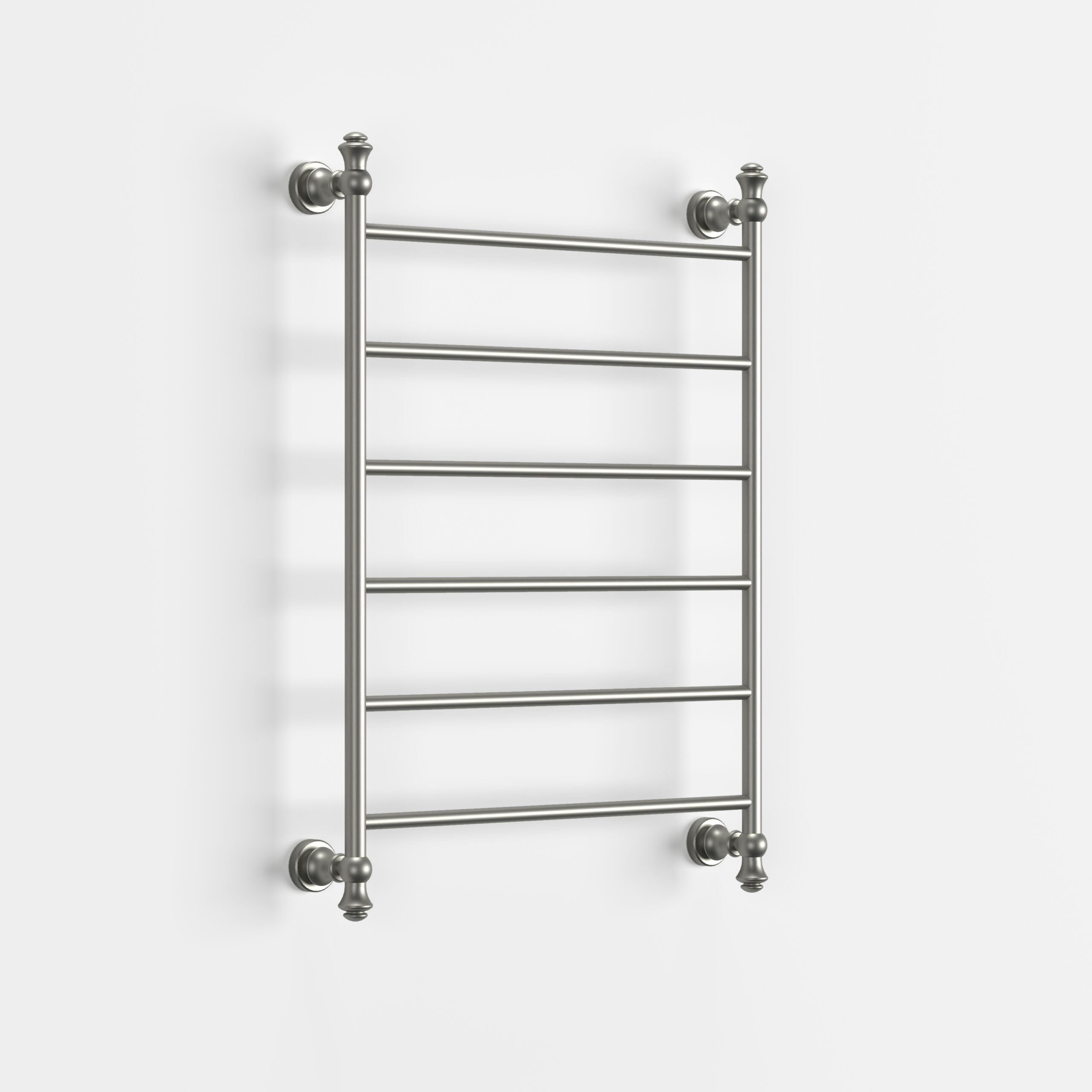 Modern National Medoc Federation Classic 6 Bar Heated Towel Rail Brushed Nickel