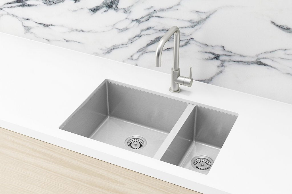 Meir Kitchen Sink 1.5 Bowl 670mm x 440mm - Brushed Nickel
