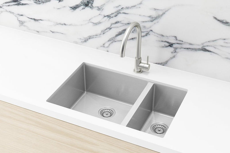 Meir Kitchen Sink 1.5 Bowl 670mm x 440mm - Brushed Nickel