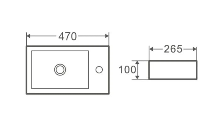 MINI 45R Compact Wall Hung Basin