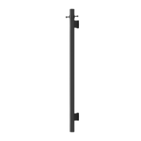 Modern National Mirage Vertical Heated Towel Rail - Matte Black