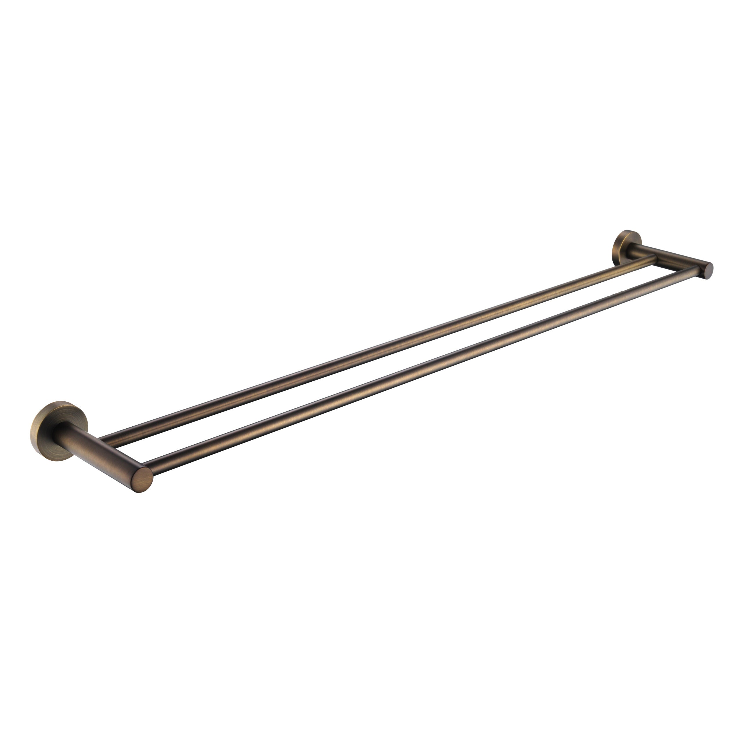 Star Mini 750mm Double Towel Rail Antique Brass