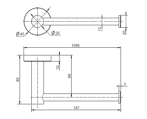 Star Mini Toilet Roll Holder Antique Brass