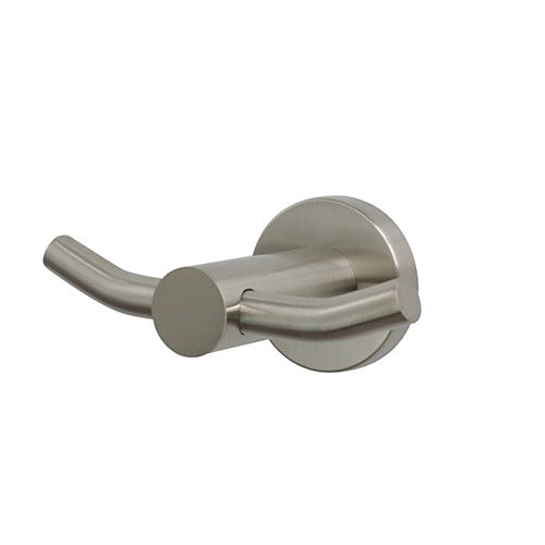 Modern National Mirage Double Robe Hook Brushed Nickel