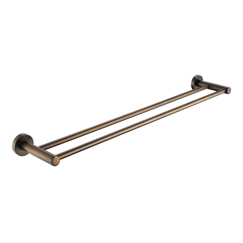 Star Mini 600mm Double Towel Rail Antique Brass