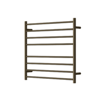 Modern National Star Mini 8 Bar Heated Towel Rail - Antique Brass