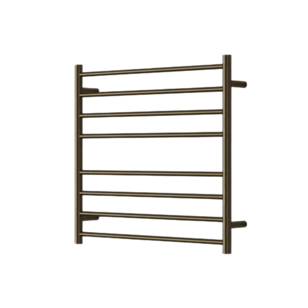 Star Mini 8 Bar Heated Towel Rail Antique Brass