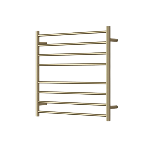 Modern National Mirage 8 Bar Wide Heated Towel Rail – Brushed Gold
