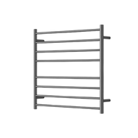 Modern National Mirage 8 Bar Wide Heated Towel Rail - Gunmetal