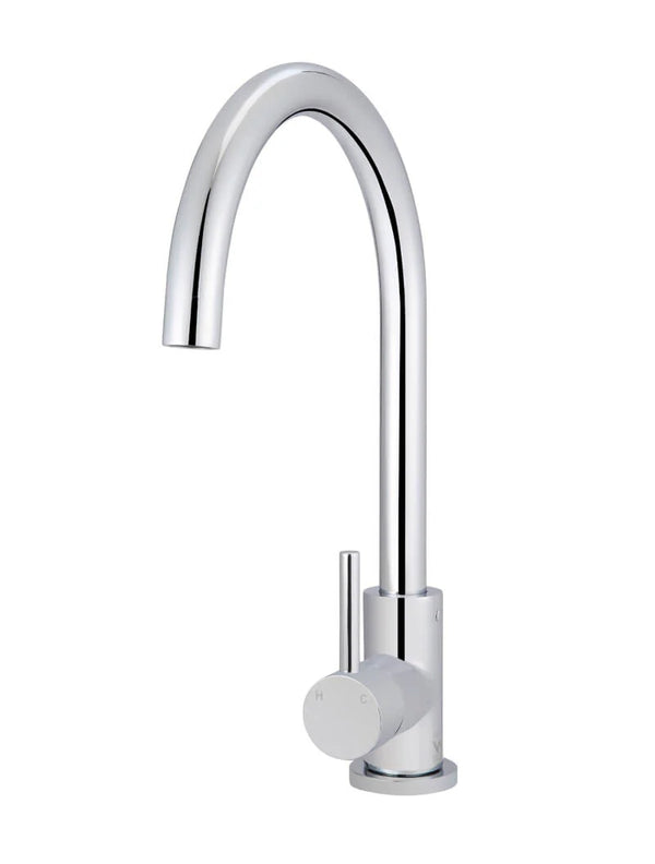 Meir Round Kitchen Mixer Tap Polished Chrome
