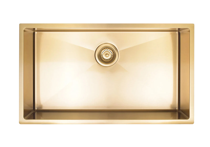 Meir Lavello Kitchen Sink - Single Bowl 760 x 440 - Brushed Bronze Gold