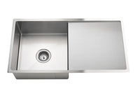 Meir Lavello Kitchen Sink - Single Bowl & Drainboard 840 x 440 - Warm Brushed Nickel
