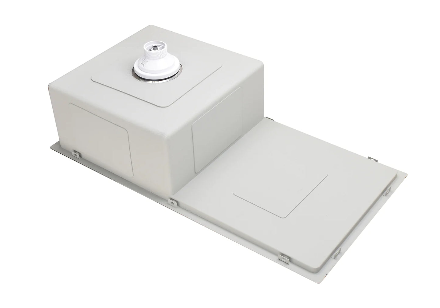 Meir Lavello Kitchen Sink - Single Bowl & Drainboard 840 x 440 - Brushed Nickel