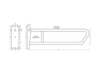 Metlam Flip Up Pull-Down Grab Rail Stainless Steel