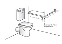 Metlam 30° Flush Mount Side Wall Grab Rail - Satin Stainless Steel