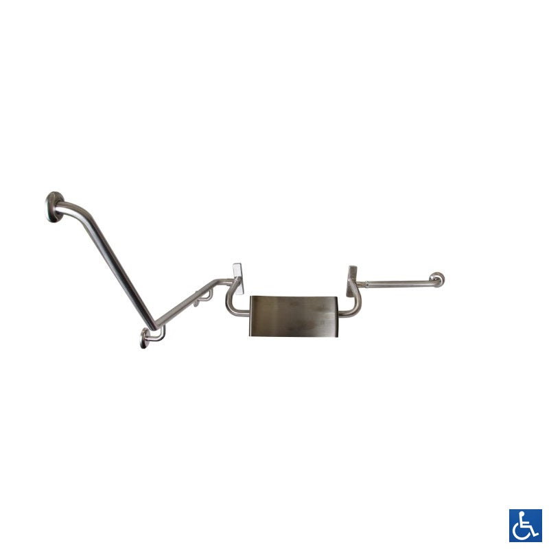 Metlam Lh & Rh 40° Grab Rail & Vandal Proof Backrest Set