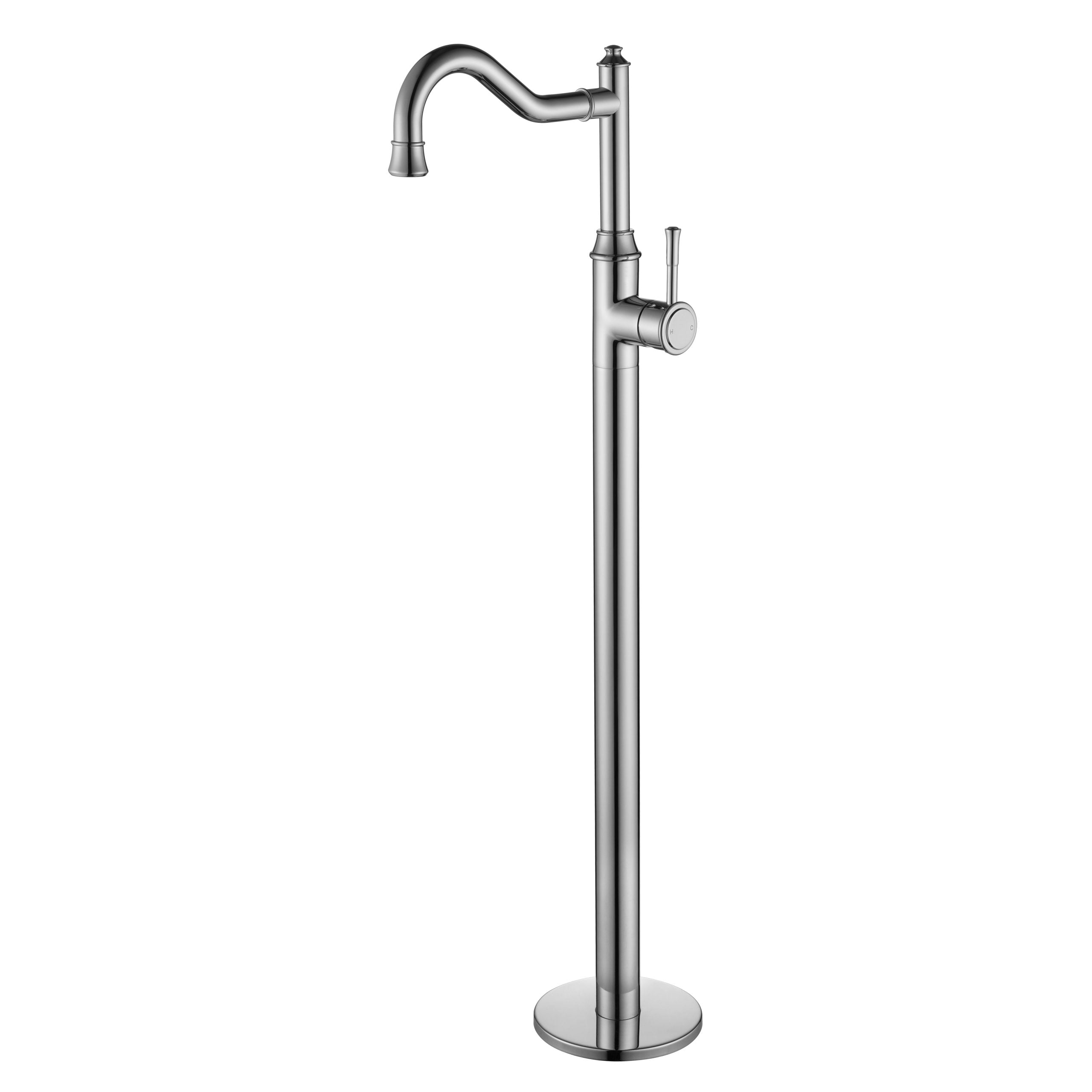 Modern National Montpellier Chrome Federation Traditional Freestanding Bath Spout With Mixer