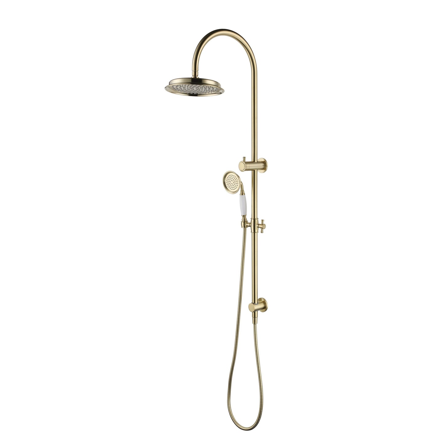 Modern National Montpellier Traditional Brushed Bronze Multifunction Shower Rail 2 in 1