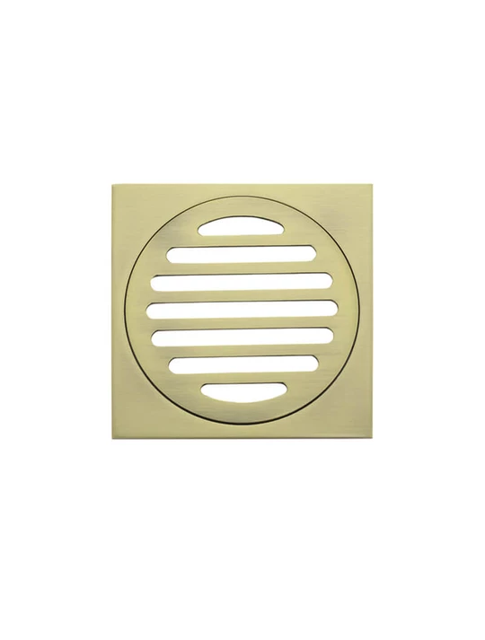 Meir Square Floor Grate Shower Drain 100mm Outlet - Gold