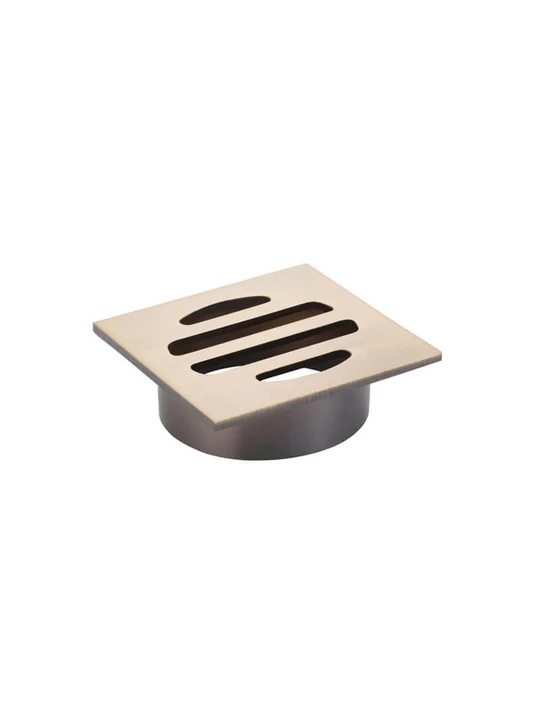 Meir Square Floor Grate Shower Drain 50mm Outlet - Champagne