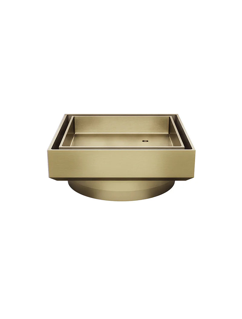 Meir Shower Waste with Tile Insert Tiger Bronze Brushed Gold